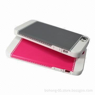 Cases for iPhone 5, Made of TPU + PC, PC Turquoise Color Matching Shell